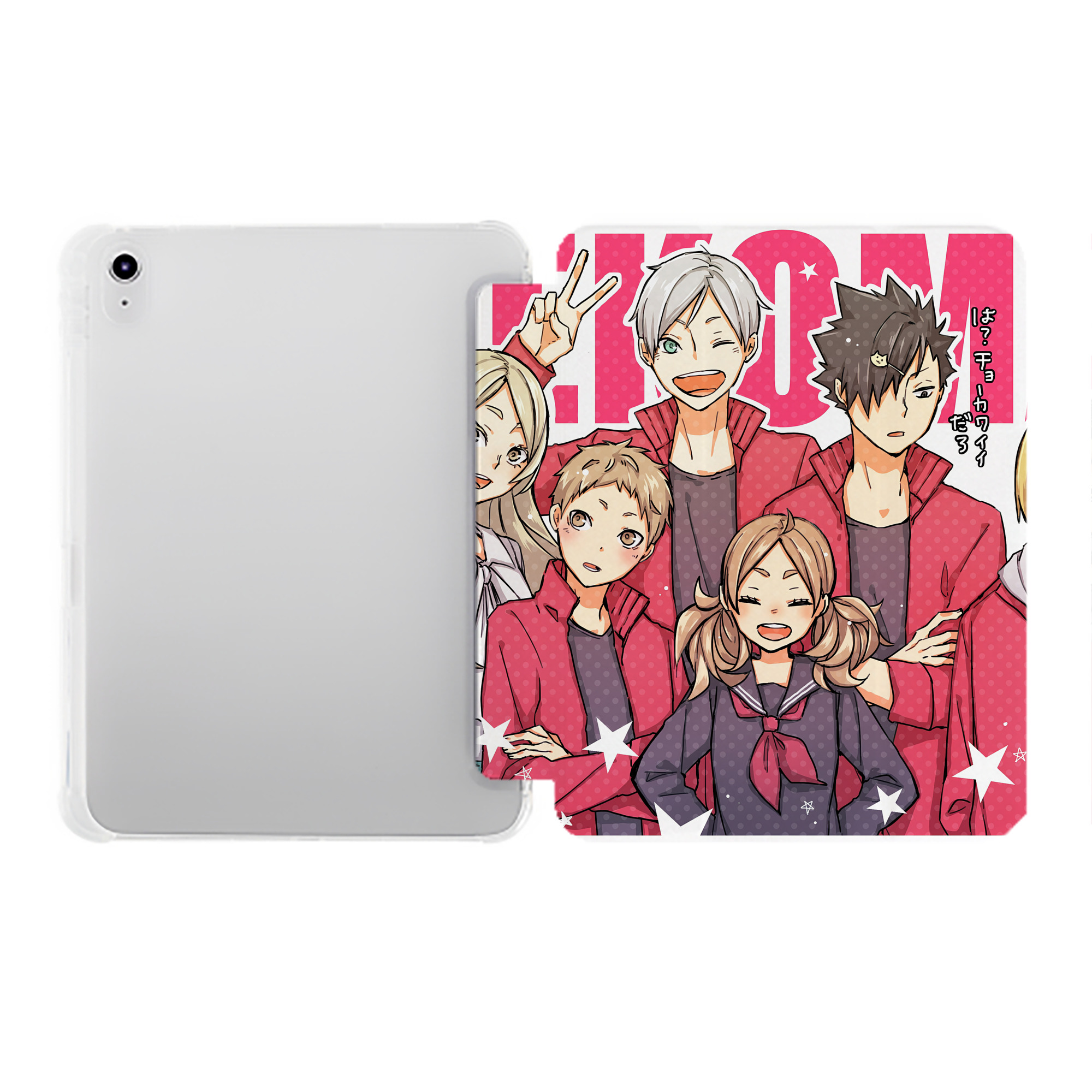 （画像用） ハイキュー!! Haikyu!! IPad ケース ペン収納付き 三つ折りスタンド PUレザー×シリコン 対応機種9.5/10.5/10.9インチ